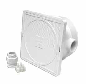Lightings Junction / Deck Box Made of white ABS and push in cover with O-ring seal IP 55 weather protection. Supplied with a set of electric connectors and threaded couplers.