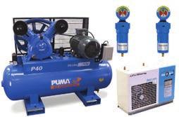 The clean, dry compressed air is suitable for powering pneumatic tools and machinery and also for spray painting.