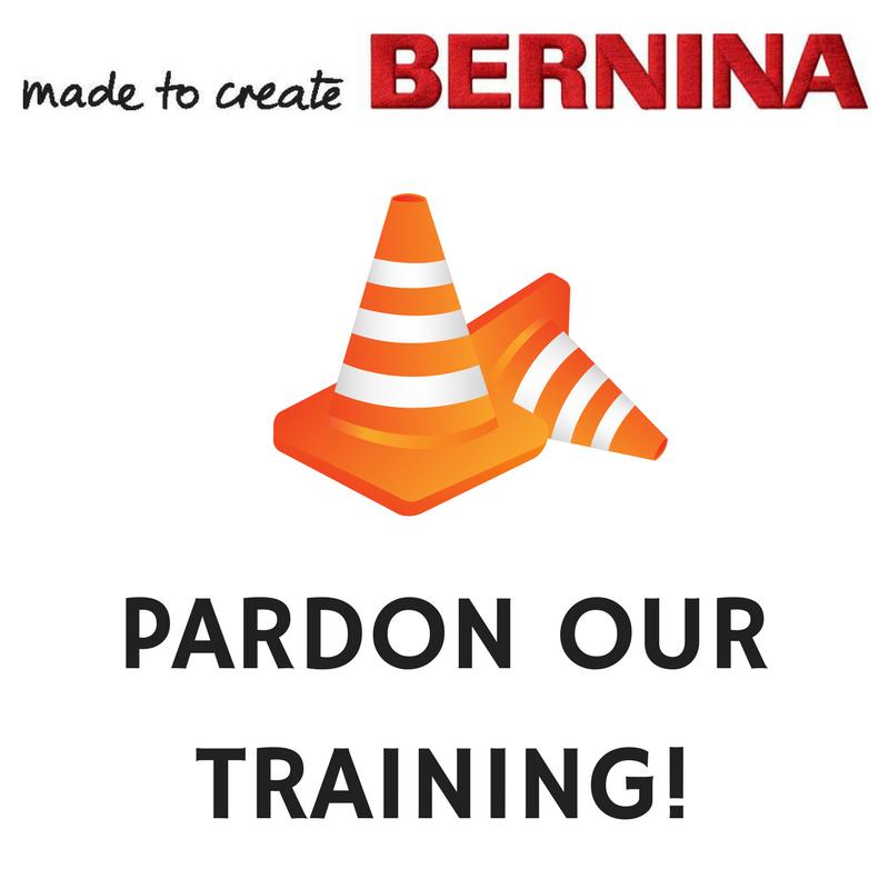 BERNINA New Owner #1 & #2 - November 9th STAFF TRAINING Our two service technicians are at BERNINA Factory Training this week! Please bare with us as they get caught up next week.