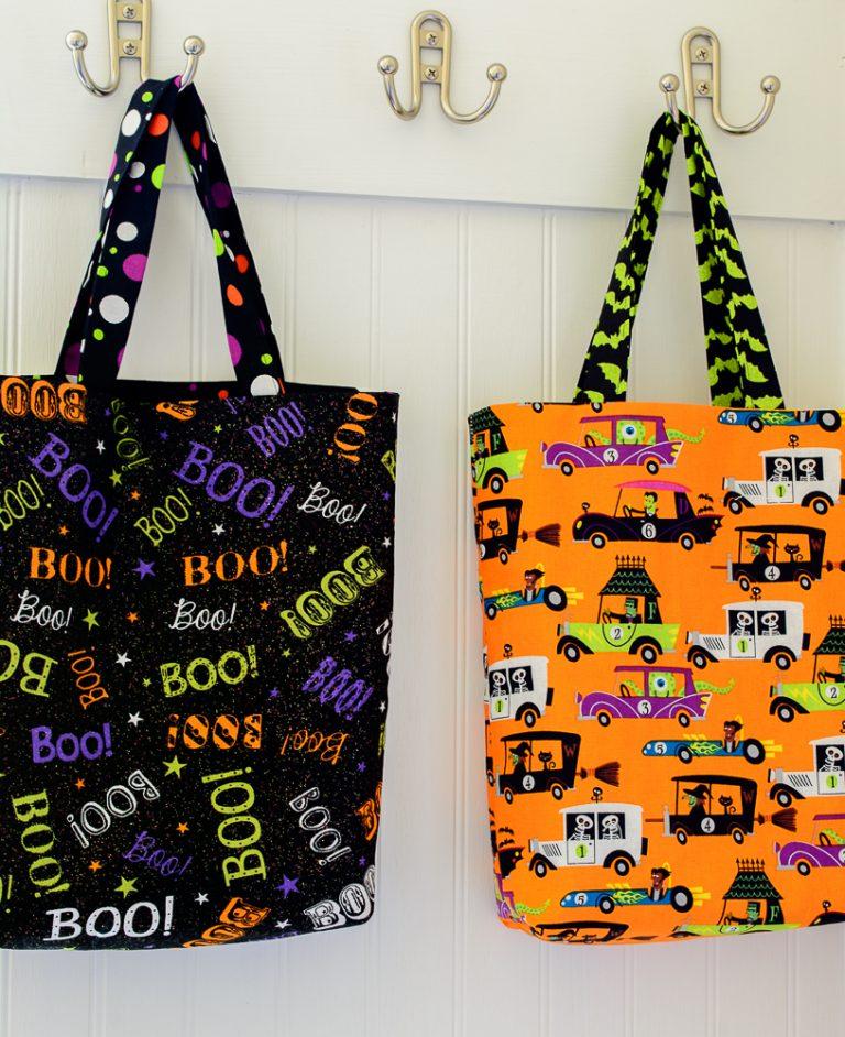 YOU STILL HAVE TIME!! These fun Trick-Or-Treat bags can be made in just an hour or two. You can find both the pattern and tutorial on the Almost Super Mom website.