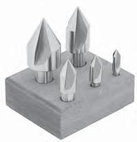 Piece Set Includes: 3/16, 1/4, 5/16, 3/8, 1/2, 5/8, 3/4, 7/8, 1, 1-1/4, 1-1/2, and 2 COUNTERBORES / COUNTERSINKS 3 Flute Center Countersink Sets Set Size 60 82 90 100 5 Piece: 1/4 to 1 5-656-6085