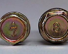 These are imperial system markings, the metric system uses numbers stamped on the heads of metric bolts, and on the face of metric nuts.