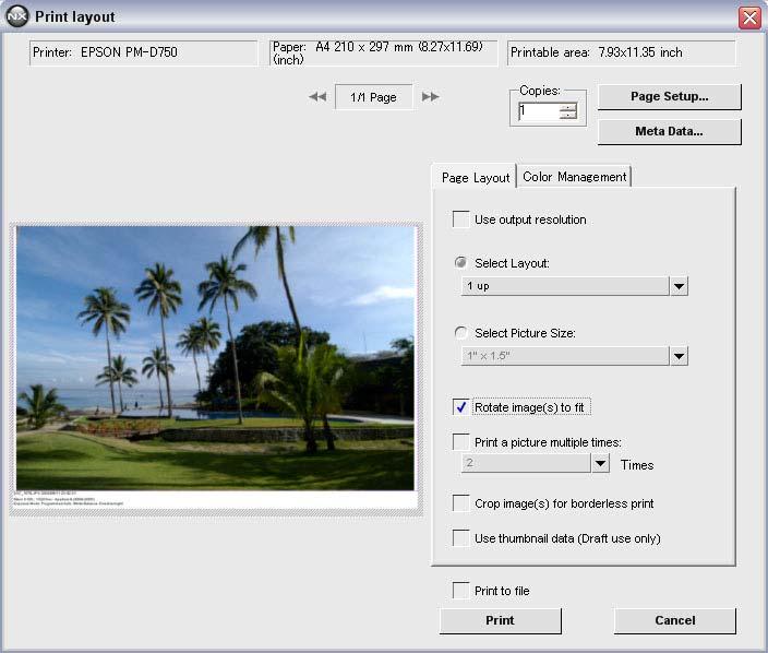 If you dislike this format, open the Page Setup dialog () and choose Landscape orientation (, )