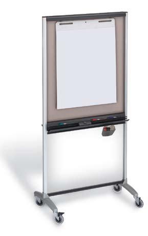 A double-sided board, the exceptionally designed Total Erase surface evades stains and ghosting while the handy flipchart pad holder allows you to instantly communicate important messages.