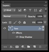 This bring up the the Layers Styles window. On the left you can can check off the effects you want to use. The main area of the window will show the options for the effect that is selected.