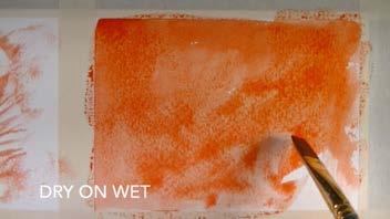 Common Dry on Wet A dry brush can be used on wet surfaces.