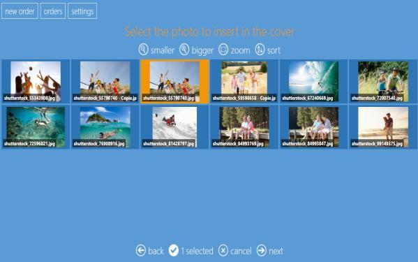 9) Select a cover photo for the photo-book cover page 10) Nice 4x4 Square photo-book is generated
