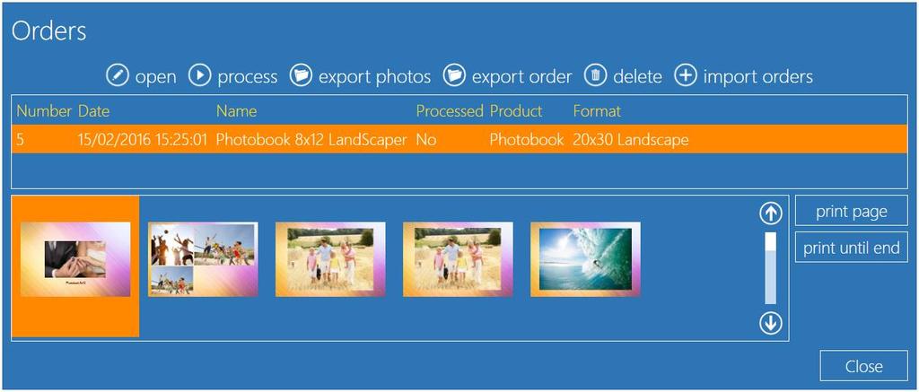 Select the order, which is imported & please wait until the software finishes the extraction Now, we can click on Print per page by clicking on the Print button & print the whole order by clicking on