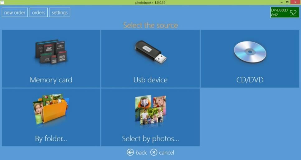 Images How to Load Images? Images can be loaded from various digital sources: Memory Card, USB devices, CD/DVD, Folder and Select by Files. Image loading screen will appear after product selection.