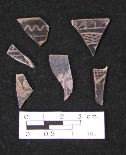 Thwings Point 2015 19 Figure 25. The six wheel-engraved shards of tableware found during the 2015 field season.