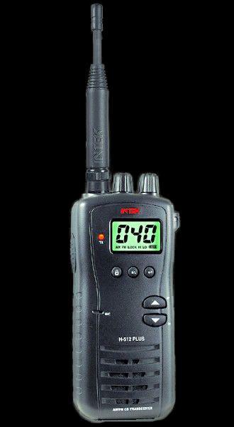 CB radio transceiver INTEK H-512 It is 40 channel portable CB radio transceiver with LCD display. Because of the specifics of CB radio frequency range, more electricity is consumed.