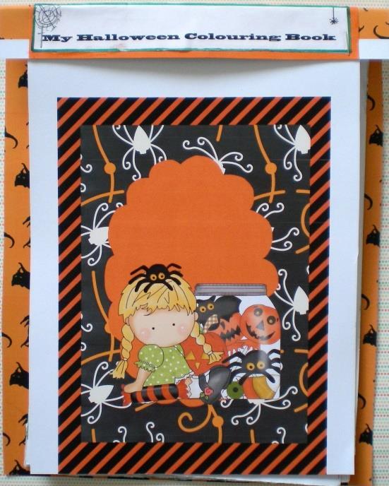 Halloween Fun. I used Clare Walker s Background sheet, cup913032_79993, Halloween Black Cat Pattern, as the cover and the back for ach booklet.