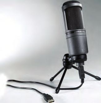 20 series USB cardioid condenser microphones ( PC 342-MC 210) Designed for computer-based recording, the new AT2020USB cardioid condenser microphone is ideal for digitally capturing music or any