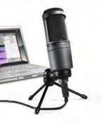 Equipped with a USB digital output, the AT2020USB offers studio-quality articulation and intelligibility perfect for home studio recording, field recording, podcasting, and voiceover use.