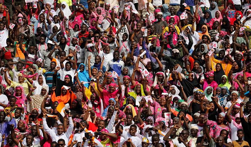 Niamey, Niger Photo: Supporters of incumbent President Mahamadou Issoufou
