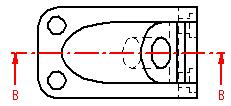 the icon. E.g. To create the left hand end view select the icon, then select the elevation [A] then click [B] to locate the view in the blank space to the left of the elevation.