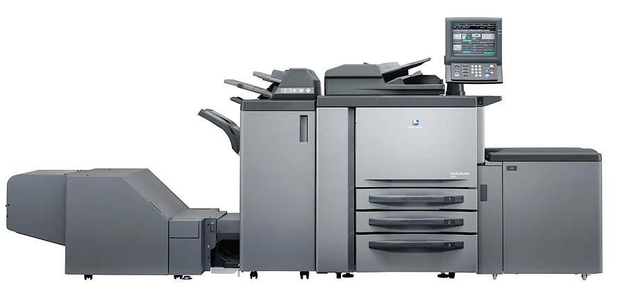 Press photos The Konica Minolta bizhub PRO 950 is a highly scalable monochrome printing system.