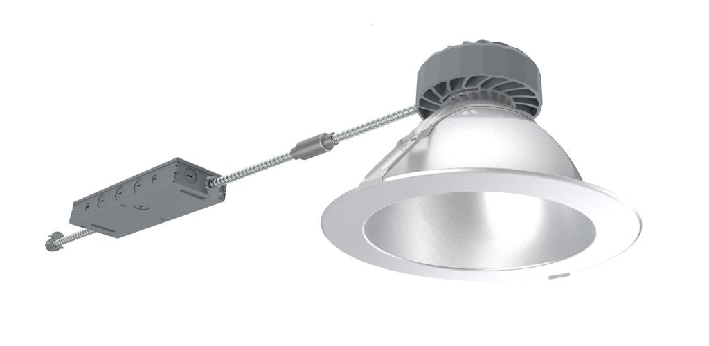 Project: Part#: Type: SPECFIT 9.5" Retrofit Downlight Mechanical SPECFIT retrofits existing commercial housings. Spring action clips to accommodate ½ to 2 ceiling thicknesses.