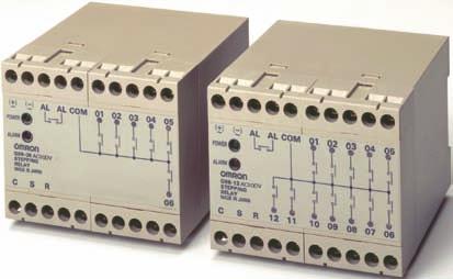 Stepping Relay Unit CSM DS_E_4_1 Ideal for Controlling Pumps and Production Lines with Six or Twelve Stepping Circuits Built-in relays switch 2 A at 250 VAC or 30 VDC.