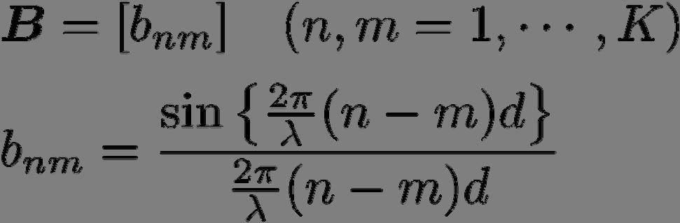 [W,Lambda]=eig(A,B);  (Cont d) Uniform linear array