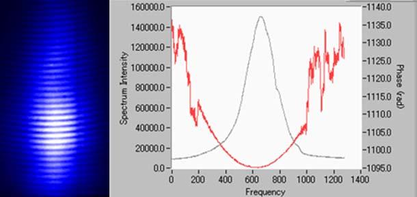 At that time, we first fine-align the distance between camera and collimating lens for SSI by checking the zero-order diffraction image of only signal light to be the thinnest line.