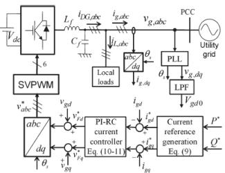 An Advanced Current Control Strategy for Distorted Grid Connected Distributed Generation System components of the load current, respectively.