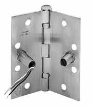 class number, size, finish and hand of door Hinges are available as follows: with