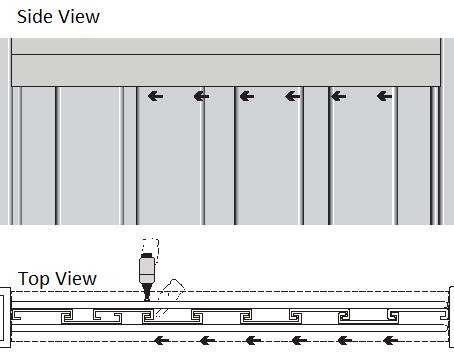 Secure the top rail to the fence brackets using 1 5/8 exterior screws through the top of the rail at each end (see Fig. 1 ) Fig.