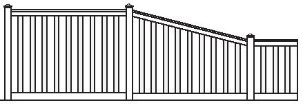 When laying out the fence post spacing, measure on a level line from one post to another. 2.