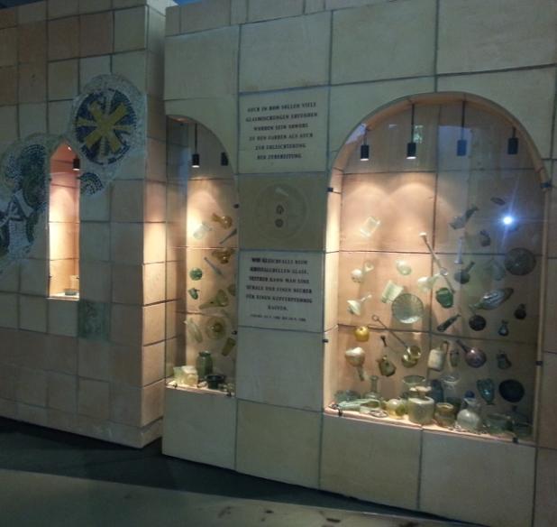 The displays are split into chronological chapters with each phase of development