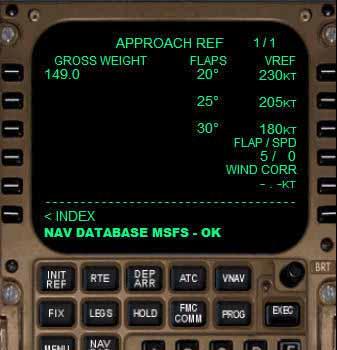 18. APPROACH REF PAGE Press MENU, LSK L5 to display this page.