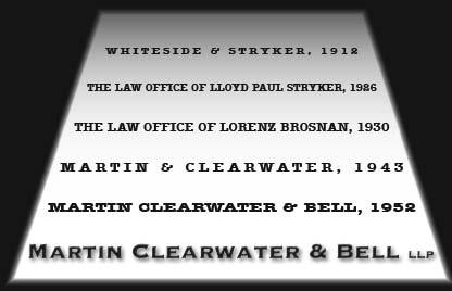 MARTIN CLEARWATER & BELL LLP COUNSELORS AT LAW is proud to celebrate 100 Years of Serving the Professions Manhattan 220 East 42nd Street New York, New York 10017 Telephone 212-697-3122 Facsimile