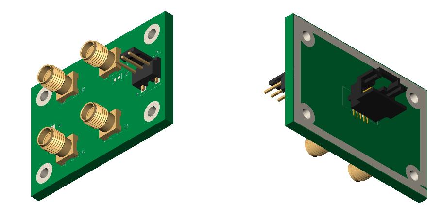 Connection board PN 2-CB-SFB-PCB-001-011 The connection board (shown in Figure 6) plays two important roles for the CSPD in a mass spectrometer: feedthrough of vacuum chamber and re-arrangement for