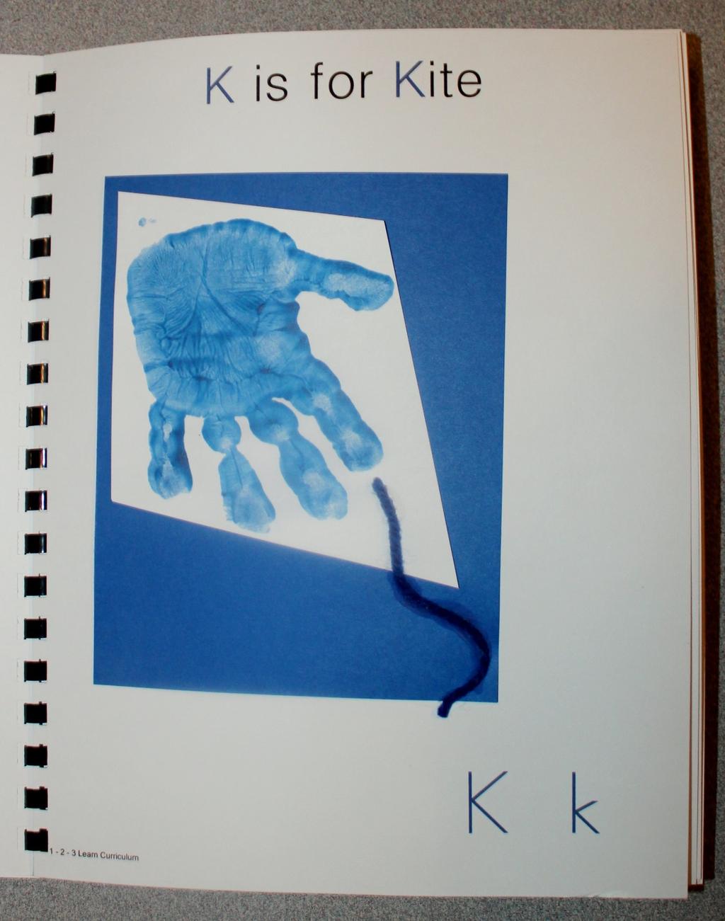 K is for Kite Paint the child s hand the color of the child s choice and place on white card stock.