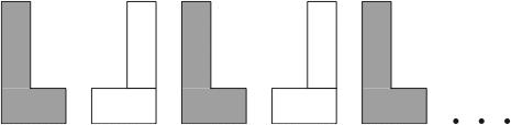 29 Roberto used pairs of blocks to create the repeating pattern below.