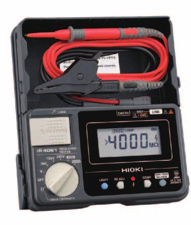 Measure PV Insulation Resistance Safely, Accurately and Quickly INSULATION TESTER IR4053 Basic specifications ( guaranteed for 1 year, Post-adjustment accuracy guaranteed for 1 year) PVΩ DC 500 V DC