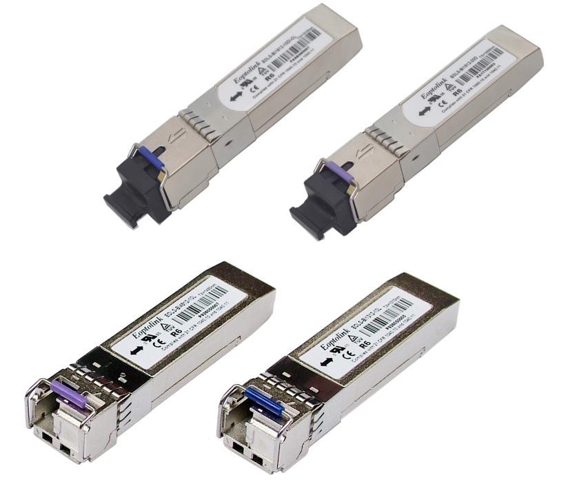 EOLS-BI1X03-2M Series Multi-Mode 155Mbps SC/LC Single-Fiber SFP Transceiver RoHS6 Compliant Features Operating data rate up to 155Mbps A type: 1310nm FP Tx/1550nm Rx B type: 1550nm FP Tx/1310nm Rx