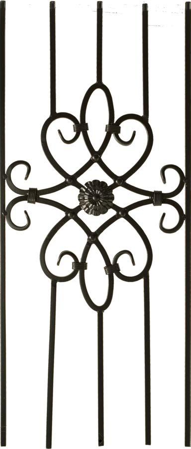 Iron Collection Iron Newels Use with 1-3/16" NEWEL KIT shoes found on page 55 Decorative Panels Use 1/2" SQUARE shoes on page 54 44" 44"