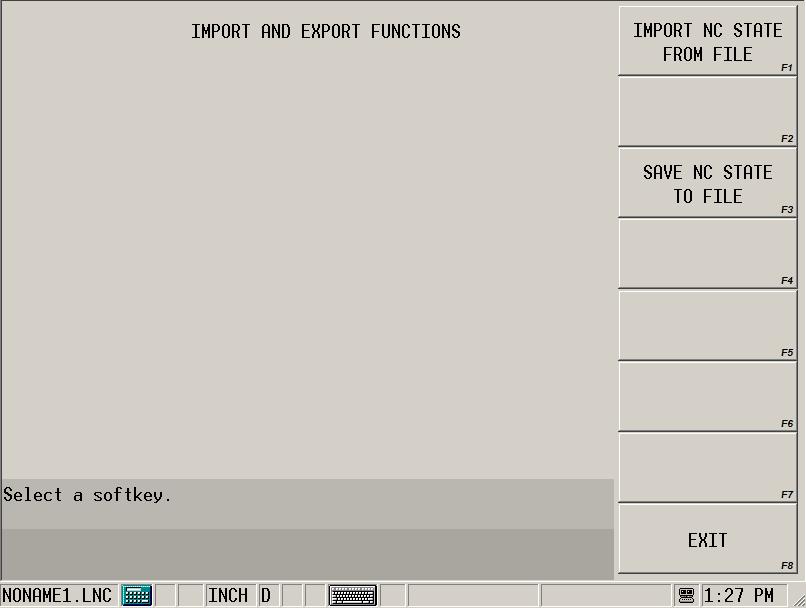 Importing and Exporting M Code Data The ISNC option provides import and export functions.