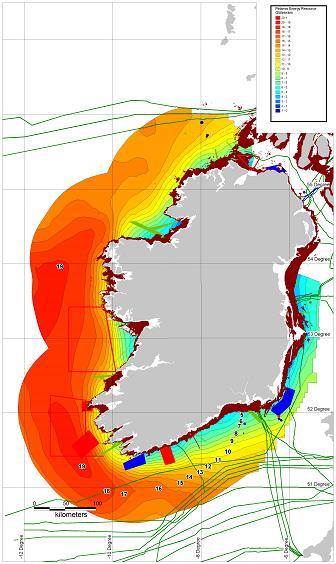 Potential resource Offshore wave resource quantified in Irish Wave Energy Atlas (ESBI, 2005) Technical Electrical energy available: 2.