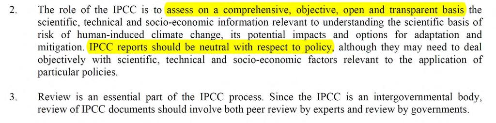 Principles Governing IPCC Work