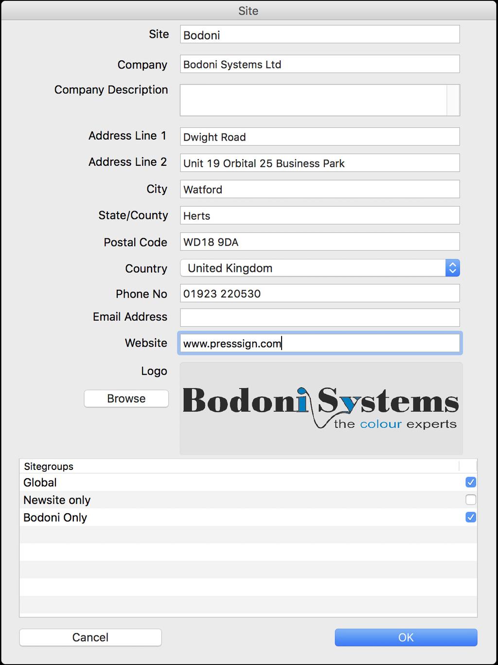 Set Image for PDF reports New installations will be able to add a logo to the site settings and this logo will appear in the top right hand corner of the