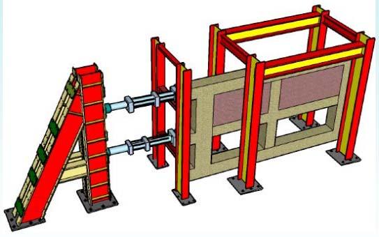 IITK Cyclic Testing Facility Reaction Frame For Wall Testing or Frame Testing (Small Scale) ISMB600