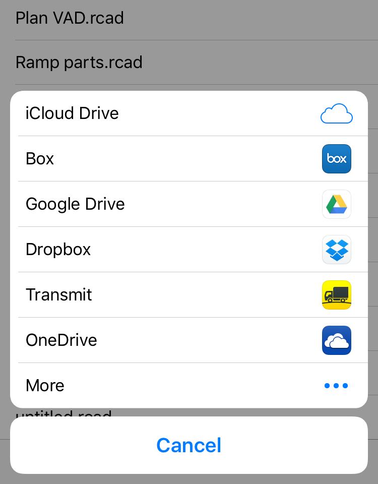 Import from other apps : From the screen to manage files, you can import only.
