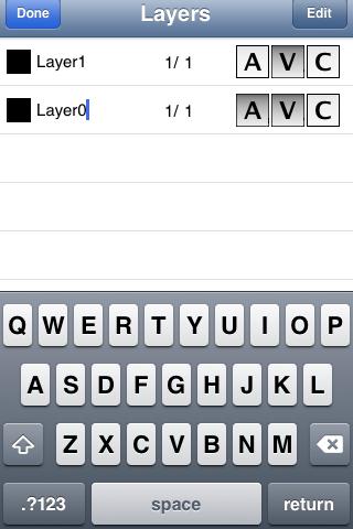 Settings of the layers : continuation A new layer has been created with