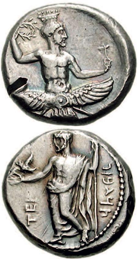 In 379 BC the Persian general Pharnabazos was given the task of reconquering Egypt for the Persians, and again coins were minted at Tarsus to finance Figure 7 Silver stater of Tarsus from the period