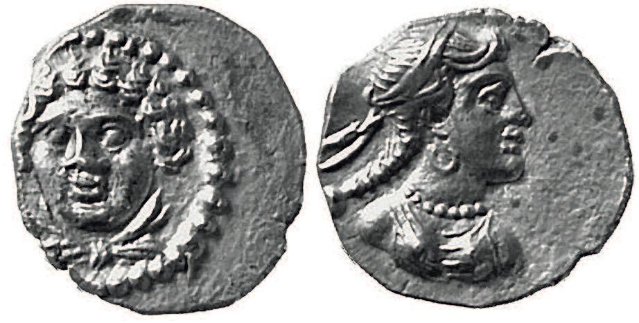 (Figure 15) On an obol issued during the period 380-360 Heracles appears on the obverse with Aphrodite on the reverse.