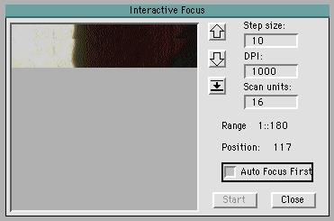 7. Enter a value for Scan units. The Scan units field represents the number of lines to be sampled (for example, a value of 1 equals 1/1000 of an inch at 1000 dpi).