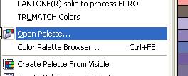 6) Go back to Window > Color Palettes > Create Color Palette from Document 7) A window similar to that below will appear. Click OK.