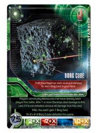 Place 5 Borg Cards for each player plus an additional 5 in the Borg Card Area above the Space Deck (Ex. If there are 3 players you place 20 Borg Cards in the area).